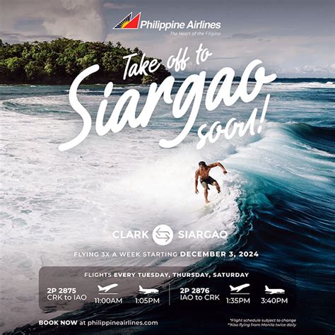 clark to siargao flights|Flight from Clark .